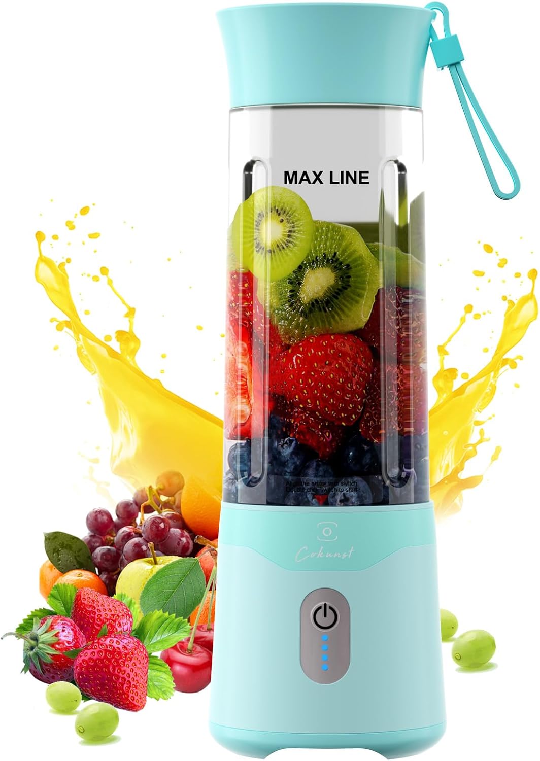 Mixeur Smoothie Portable 600ml - USB Type-C - 6 Lames Inox - Rechargeable 4000mAh