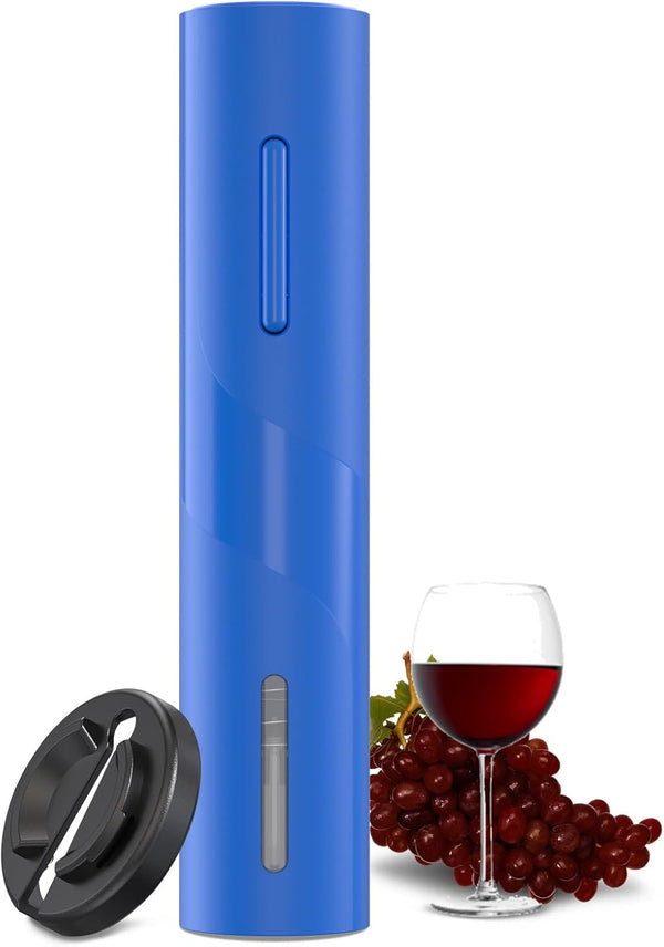 COKUNST Electric Wine Opener, Battery Operated Wine Corkscrew with Wine Bottle Cutter, Best Gift for Wine Lovers, Blue