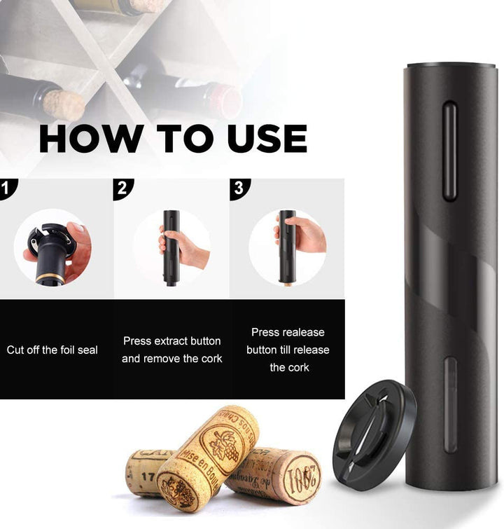 Electric Wine Bottle Can Opener Corkscrew One-click Button