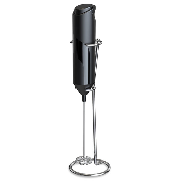 Handheld Milk Frother and Drink Mixer: 2-Speed, Battery Operated Electric Stainless Steel
